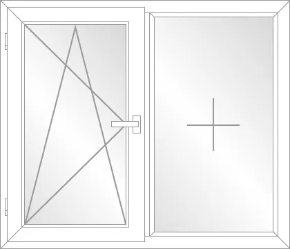Tilt and turn left Fixed glazing